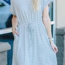 Hayden Gray and White Striped Dress Photo 0