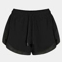 Halara NEW  Drawstring Contrast Mesh 2-in-1 Shorts Black Small Photo 4