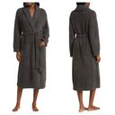 Barefoot Dreams  Cozy Chic Womens 2 Carbon Grey Long Robe Pockets *NO BELT Photo 2