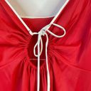 Vassarette Vintage 70s 80s  Nylon Mod Sheer Red Keyhole Babydoll Slip Dress 38 M Photo 2