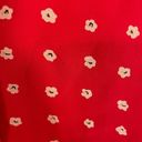 Madewell  Red Micro Floral Silk Dress XS Photo 3