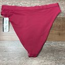 Daisy NWT Dippin 's High Waisted Burgandy Bikini Bottoms High Cut Thigh Large Photo 6