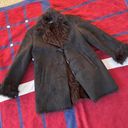 Style & Co Y2k 90s  petite afghan petite black Faux fur trim coat
Tagged large Photo 0