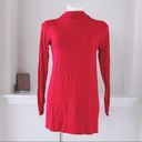 Peck & Peck  Turtleneck Jester Red Top Ruche Neck Base Layer Size S NWT Photo 1