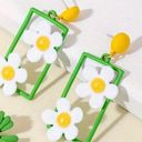 Daisy Adorable Fresh  Flower Earrings Photo 0