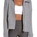 Sweaty Betty  Restful Boucle Knit Sweater Full Zip Jacket | Charcoal Grey | US 14 Photo 0