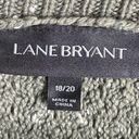 Lane Bryant  Weave Knit Speckled Khaki Crew Sweater Photo 5