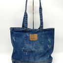 American Eagle  Outfitters Denim Tote Bag Classic Beach Travel School Bookbag Photo 3