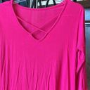 The Comfy Oversized Flowy Long Top Hot Pink Womens XS Roomy Photo 3