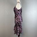 Betsey Johnson Vintage  Wiggle Bodycon Dress Size 10 Pink Black Animal Print Silk Photo 2