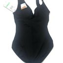 Coco reef  Black shirred v neck one piece swimsuit Photo 4