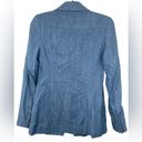 New York & Co. NWT NY&C x Eva Mendes Lyocell Blazer Size XS Blue Notched Lapel Lips Dot Lining Photo 1