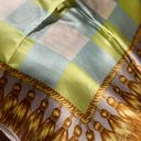 Beautiful Vintage Silk Scarf. Green Photo 6