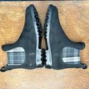 Krass&co Charleston Shoe . Chelsea Rain Boot Black White Faux Suede Plaid Size 10 Photo 4