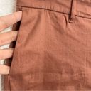 J.Jill  Womens Pants Brown Linen Stretch Cropped Flat Front Classic Size 12 Photo 5