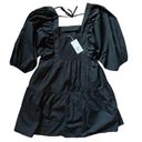 A New Day  Poplin Puff Sleeve Babydoll Mini Dress Photo 3