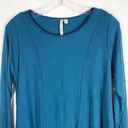 The Comfy  USA Womens XS Tunic Top Blue Scoop Neck Blouse Swing Rayon Stretch 966 Photo 1