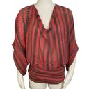 Tracy Reese  New York Coral Stiped Lightweight Loose Knit Sweater Size S Photo 1