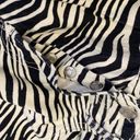 ZARA  Black & White Zebra Print Straight Wide Leg Denim Jeans EUC Sz 8 Cotton Photo 5