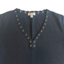 St. John  Sport Black 3/4 Sleeve Shirt Blouse Top Wool Blend Stretch Size Medium Photo 1