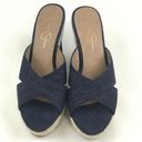 Jessica Simpson  Denim Wedge Sandals 9.5M Photo 3