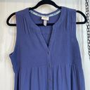 Knox Rose  Women’s Sleeveless Smocked Button-Down Shirt Tunic Dress Size L Photo 4