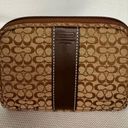 Coach Brown Signature Print Micro C Makeup Cosmetic Case Pouch NWOT w/Dust Bag Photo 0