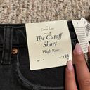 Abercrombie & Fitch NWT  Curve Love The Cutoff High Rise Black Shorts- Size 25 0 Photo 4