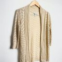 Christopher & Banks Christopher Banks Sweater Womens Knitted Open Cardigan Cream Size Medium Photo 2