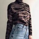 Tahari  NWOT Mock Neck Camo sweater size S Photo 0