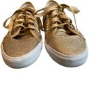 Jack Rogers  Carter Glitter Sneakers Metallic Gold Lace Up Sparkle Photo 8