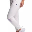 Champion  Women's Graphic Jogger Pants White Purple Photo 1