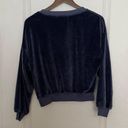 The Moon AMO VELOUR V NECK SWEATSHIRT BLUE XS cropped Photo 6