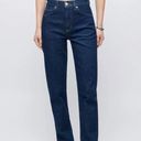 RE/DONE | Comfort Ultra High Rise Ankle Stove Pipe Jeans in Rigid Like Blue Photo 0