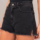 Abercrombie & Fitch NWT  Curve Love The Cutoff High Rise Black Shorts- Size 25 0 Photo 0