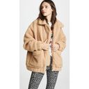 I am gia I.AM.GIA Pixie Caramel Tan Zip Up Sherpa Teddy Coat Size XS FLAWED Photo 8