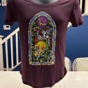 Nintendo  Legend Of Zelda Wind Waker HD Stained Glass Burgandy Shirt Photo 0