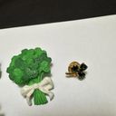 Lot Of 4 Green Clover Brooch / Lapel Pins St Patrick’s Day Photo 11