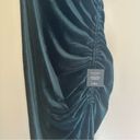 Lulus NWT Lulu’s Stunningly Modern Dark Teal Velvet Ruched Backless Maxi Dress Photo 7