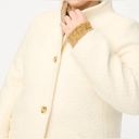 J.Crew  NWT Textured Wool Blend Coat in Ivory Size 8 Photo 2