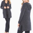 Barefoot Dreams  Cozy Chic Lite Gray Resort Soft Hooded Cardigan Sweater Photo 2