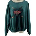 Vintage USA Classic Embroidery Golf Club Pullover Sweatshirt Green Womens Xlarge Size XL Photo 0