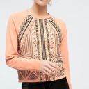 Akemi + Kin Anthropologie Embroidered Crew Neck Sweatshirt Photo 4