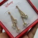 Disney  Goldtone Mickey Icon Chain Drop Earrings New Michey Ears Photo 4