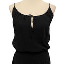 Babaton Aritzia Bramwell 100% Silk Black Smock Waist Dress Photo 2