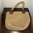 The Sak  Cambria Purse Bucket Style Bag Crochet Tweed Tan Brown Shoulder Bag Tote Photo 4