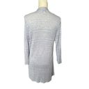 Croft & Barrow Pointelle Open Front Catdigan Sweater Women’s Size M Gray Photo 2