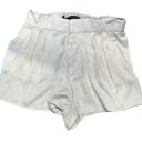 ZARA  High-waisted Pleated Cream Shorts 3”inseam Satin women sz  M Photo 0