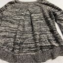 360 Cashmere  Grey Black Marled Crewneck Cashmere & Wool Sweater Size Medium EUC Photo 5