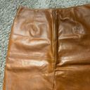 United Colors Of Benetton  Brown Leather Skirt Photo 4